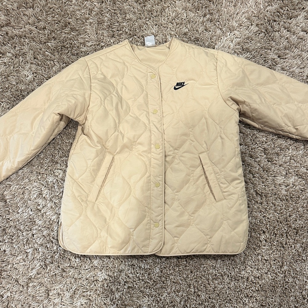 Nike Beige Quilted Jacket